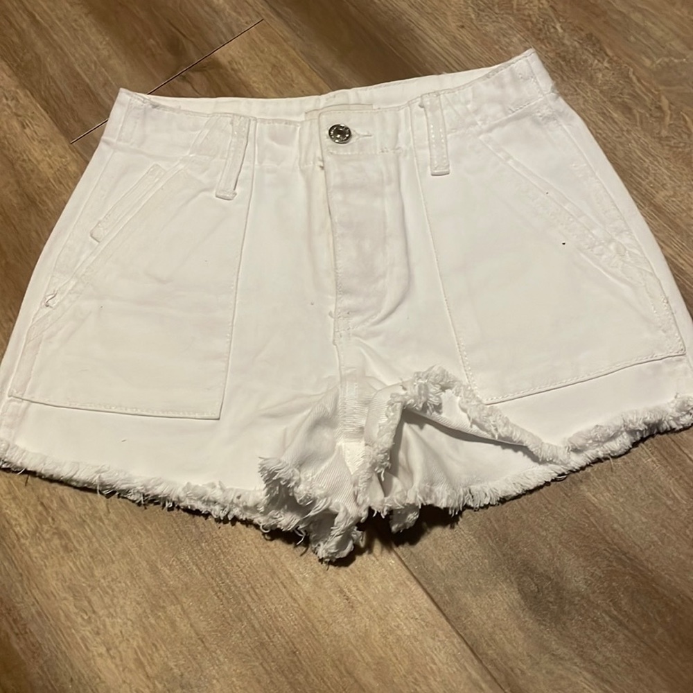 White denim shorts